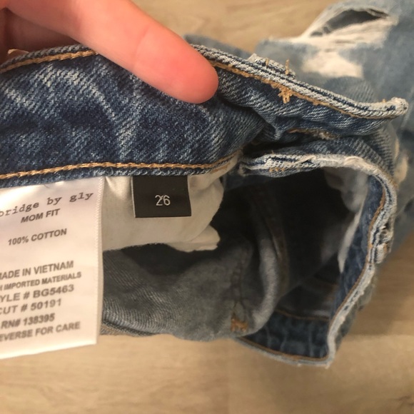 Bridge by Glide mom shorts, 100% cotton, size 26, distressed! Gently used. - Picture 4 of 4